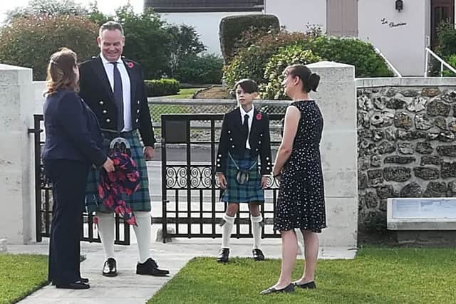 Relatives travelled from across the world for today's service in France. PIC: Western Front Association.