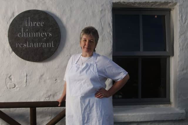 Shirley Spear outside The Three Chimneys Restaurant on Skye. Picture: Neil Hanna