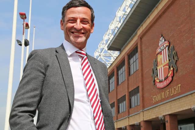 Jack Ross, unveiled at the Stadium of Light yesterday, is excited rather than intimidated by the task of reviving Sunderland. Picture: Ian Horrocks/Sunderland AFC via Getty