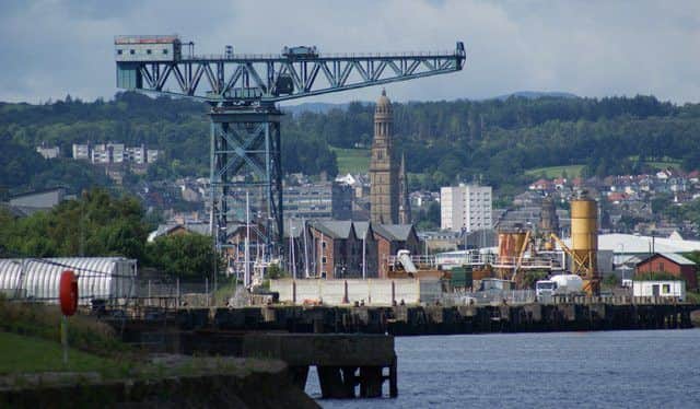 A view of Greenock from Port Glasgow. Slaves would not have been an uncommon sight at the town's harbour in the 18th century. Picture: Thomas Nugent/Geograph