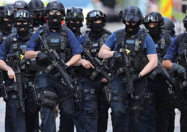 Counter terrorism officers in London