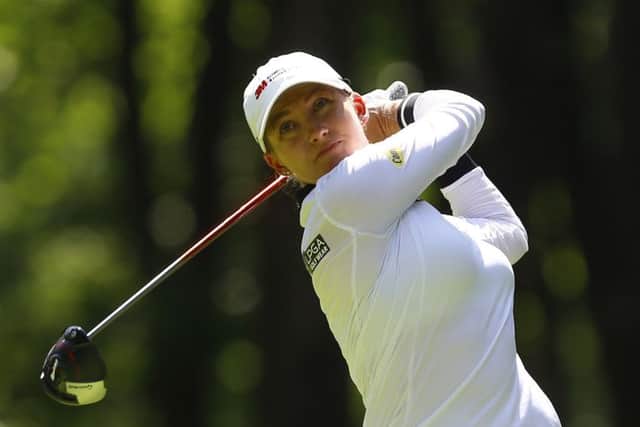 Sarah Jane Smith of Australia leads the US Women's Open. Picture: AP.