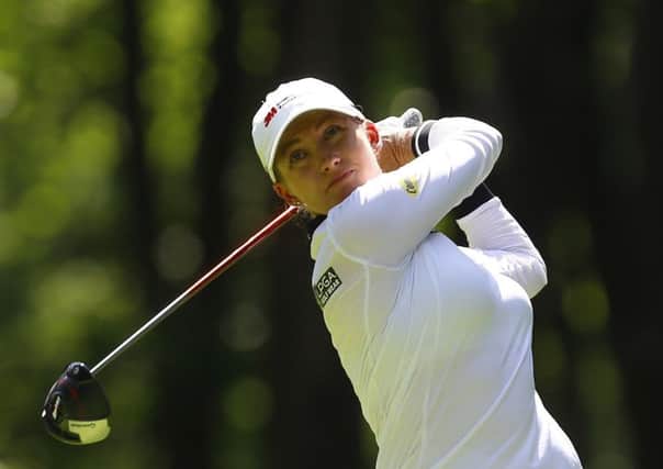 Sarah Jane Smith of Australia leads the US Women's Open. Picture: AP.