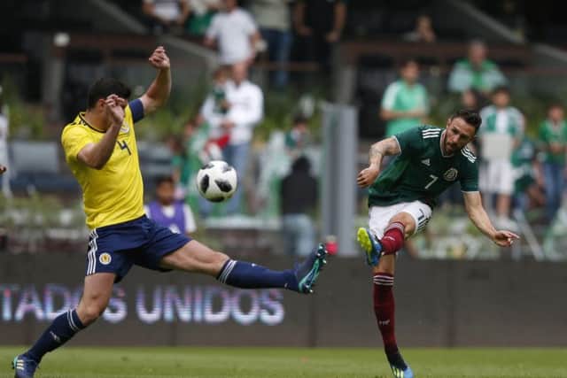 Scott McKenna was absolutely thrilled to skipper Scotland. Picture: AP.
