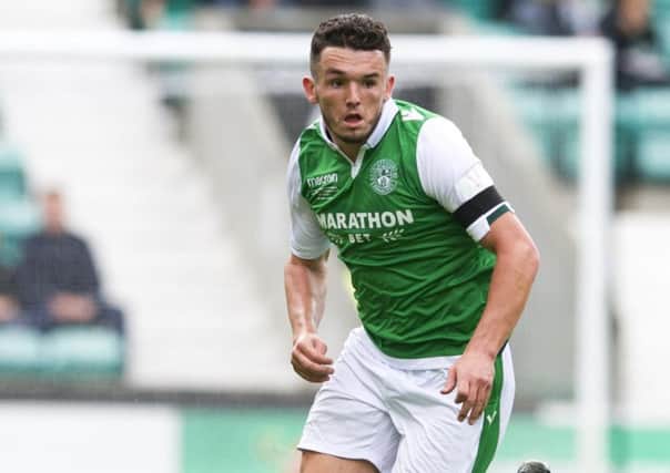 Hibs midfielder John McGinn has been linked with a move to Celtic. Picture: Ian Rutherford