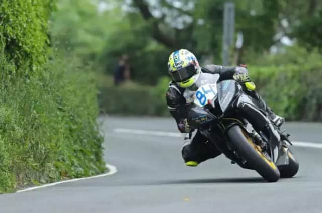Scottish competitor Adam Lyon in action during Monday's Supersport race at the Isle of Man TT. Picture: Belfast Newsletter