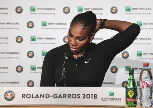 Serena Williams explains why she pulled out of the French Open. Picture: Pauline Ballet / FFT via AP