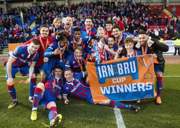 Inverness Caley Thistle are the current holders of the IRN-BRU Cup after defeating Dumbarton in the final in March. Picture: SNS.