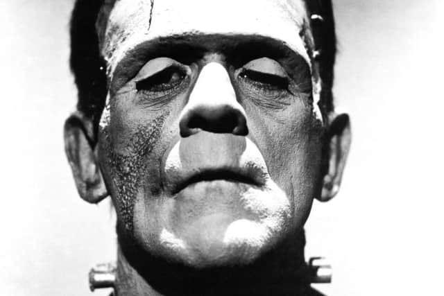The iconic portrayal of the monster by Boris Karloff.