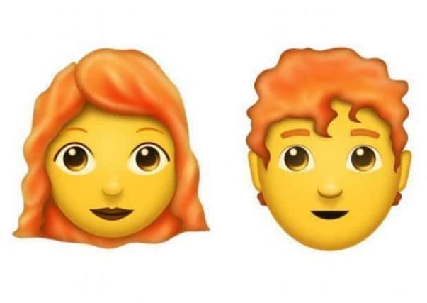 The new ginger emoji. Picture: Emojipedia.
