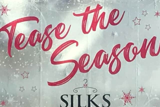 The Tease The Season' advert for Silks boutique in Glasgow that was banned for  "objectifying" women. Picture: SWNS