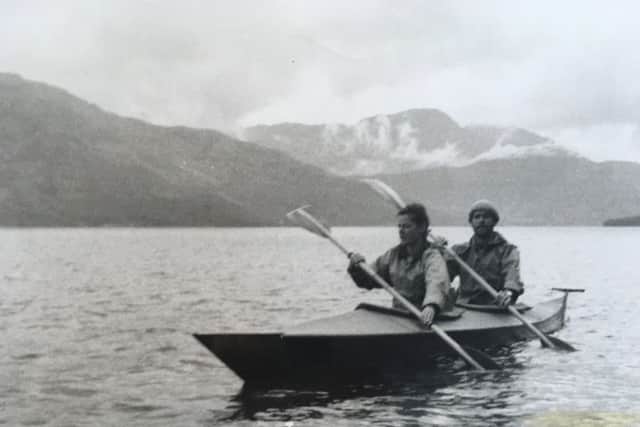 Hamish and his wife Anne (pictured) were the first to reach St Kilda in a kayak. PIC: Contributed.