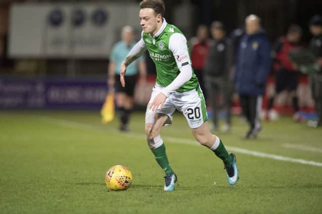 Brandon Barker in action for Hibs. Picture: SNS/Ross Parker