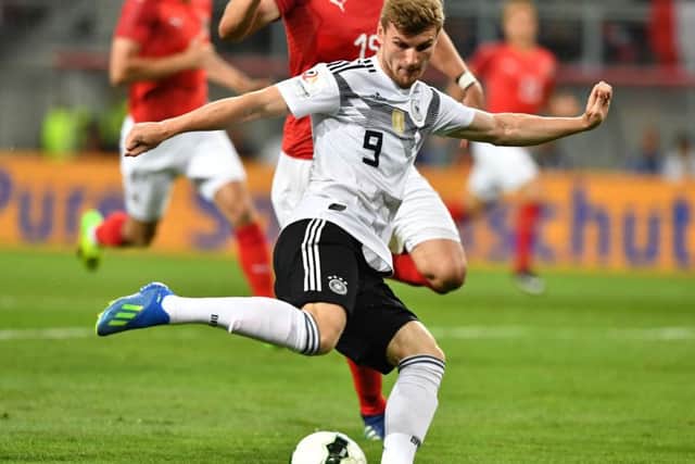 Timo Werner in action. Photograph: Joe Klamar/AFP/Getty