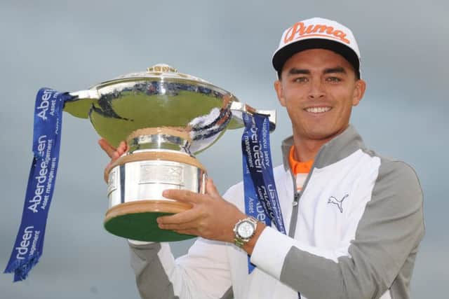 Rickie Fowler won the event at Gullane in 2015