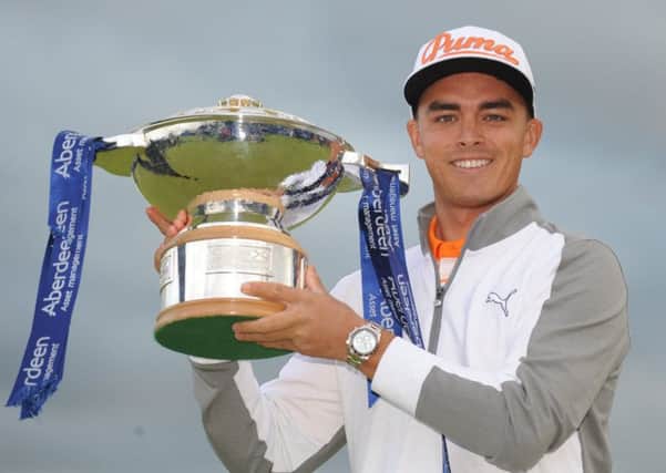 Rickie Fowler won the event at Gullane in 2015