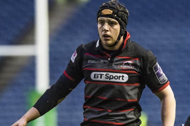 Lewis Carmichael in action for Edinburh. Picture: Gary Hutchison/SNS/SRU