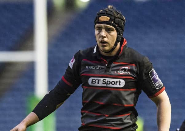 Lewis Carmichael in action for Edinburh. Picture: Gary Hutchison/SNS/SRU