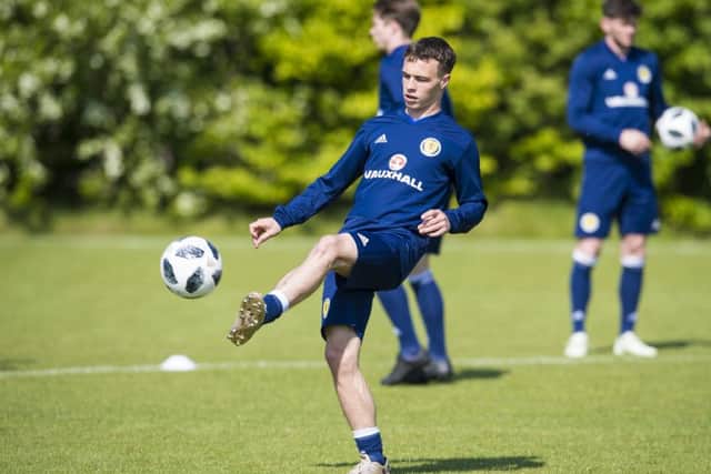 Scotland U21's Chris Hamilton in training. Picture: Ross MacDonald/SNS