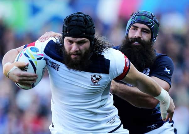 Scotland and the USA last played at the 2015 Rugby World Cup when the Scots won 39-16 at Elland Road. Photograph: Mark Runnacles/Getty Images