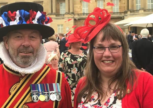 Karla Buswell was delighted to meet with this Yeoman of the Guard