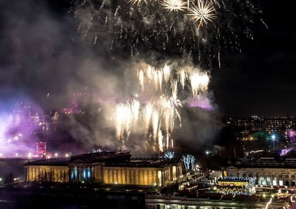 Midnight fireworks shot from the Scott Monument

. Picture: Wullie Marr Photography