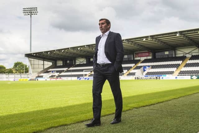 New St Mirren manager Alan Stubbs gets a feel for the Paisley 2021 Stadium. Picture: SNS.