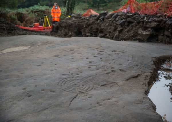 The Cochno Stone at Faifley was excavated in 2015 and 2016 and then reburied to protect it from damage. PIC: John Devlin/TSPL.
