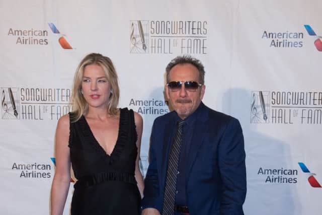 Diana Krall and Elvis Costello arrive at the red carpet for the Songwriters Hall of Fame 2016. Picture: BRYAN R SMITH/AFP/Getty Images)