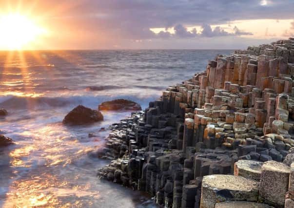 Giant's Causeway, where 40,000 basalt columns attract more than a million visitors a year