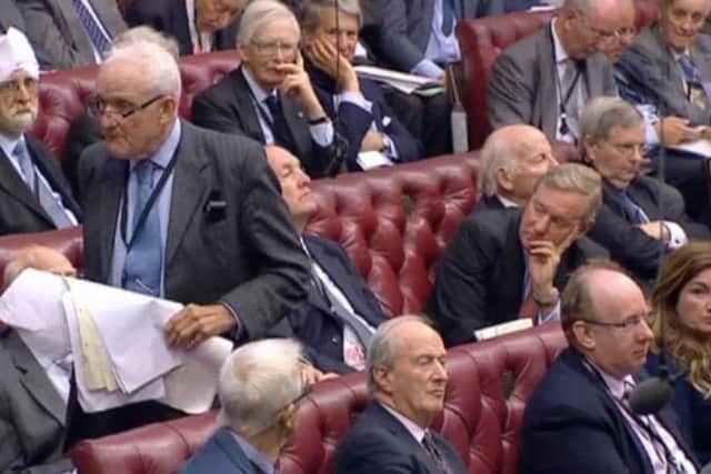 Viscount Hailsham speaking in the Lords debate on the EU withdrawl bill. Picture: Parliament TV