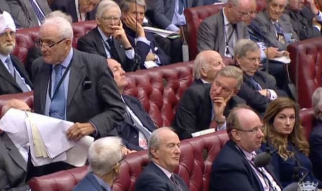Viscount Hailsham speaking in the Lords debate on the EU withdrawl bill. Picture: Parliament TV
