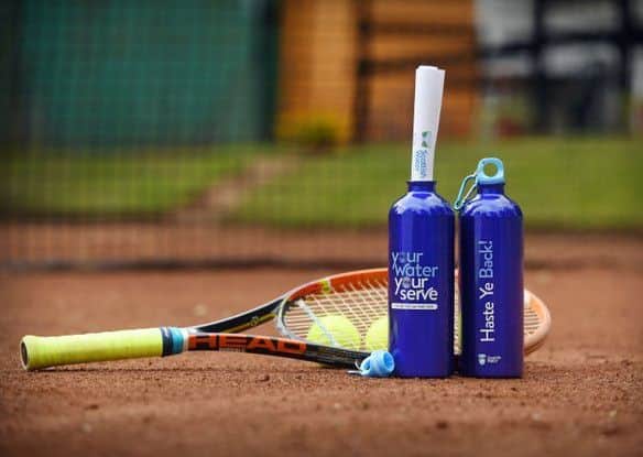 Scottish Water is rallying support for it's new campaign to encourage people to top up from the tap by sending tennis star Andy Murray his own bespoke refill bottle.

Picture - Michael Boyd