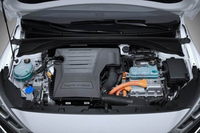 The Hyundai Ioniq plug-in hybrid combines a 1.6 litre petrol engine with an electric motor and a six-speed automatic gearbox.