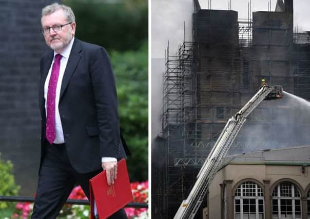 Scotland Sectretary David Mundell has said does not currently support calls for a public inquiry into the Glasgow School of Art fire. Picture: PA