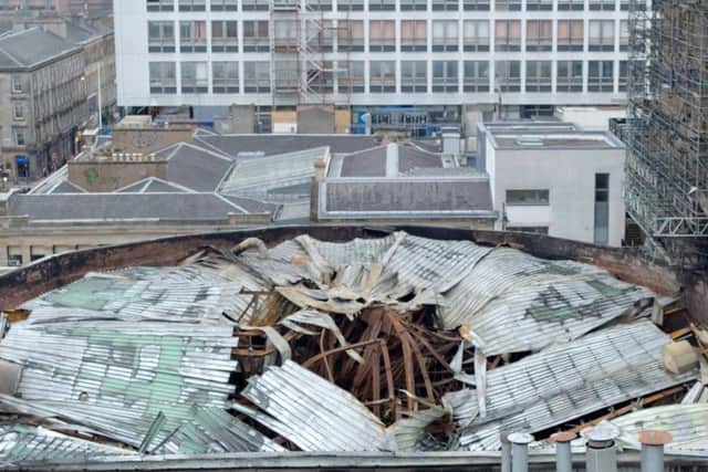 Aerial view showing the damage caused by the second fire at Glasgow's School of Art. Picture: SWNS