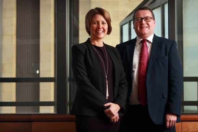 Finance director Susanne Godfrey and managing partner Murray McCall. Picture: Stewart Attwood