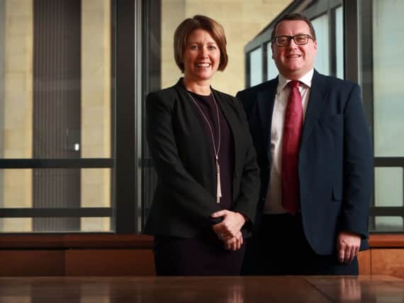Finance director Susanne Godfrey and managing partner Murray McCall. Picture: Stewart Attwood