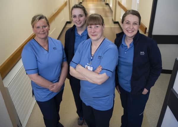 Morven Fioretti (second from right) with her Highland midwifery colleagues. Photograph: Graeme Hunter