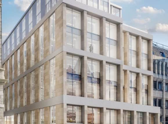 The Hoskins Architects-designed building provides Grade A office space across seven levels, with the upper floors offering panoramic views of the city. Picture: Contributed