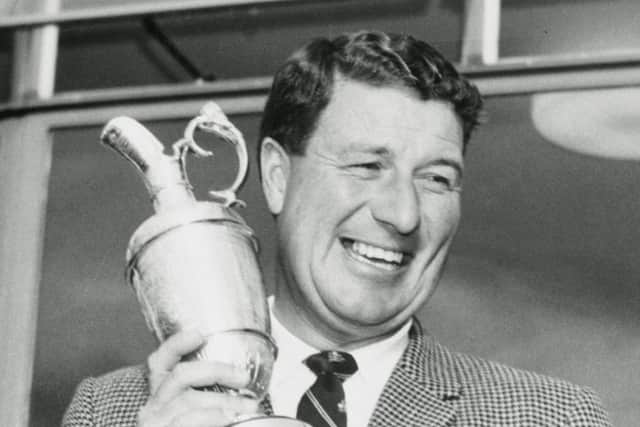 Australia's Peter Thomson is all smiles as he holds his winning trophy after capturing the Open Championship in 1965 at Royal Birkdale. Pic: Bettman Archive