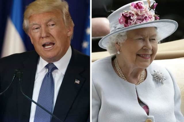 Donald Trump will meet the Queend during a working visit to the UK next month. Picture: Getty/PA