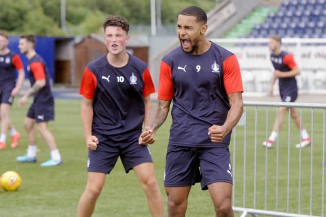 Dennon Lewis and Tom Owen-Evans enjoyed their first training session (Photo: Michael Gillen)