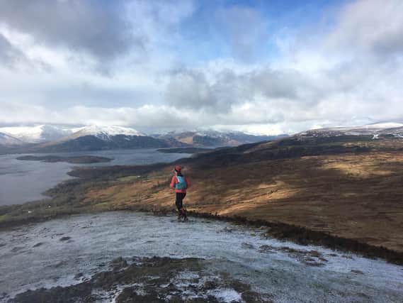 Chistine Whaller running the West Highland Way. Picture: Christine Whaller