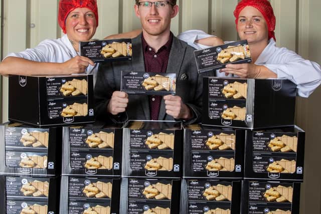 Duncans of Deeside MD Paul Duncan with colleagues Monika Sarvajcz (left) and Szilvia Szabo. Picture: Katielee Arrowsmith.