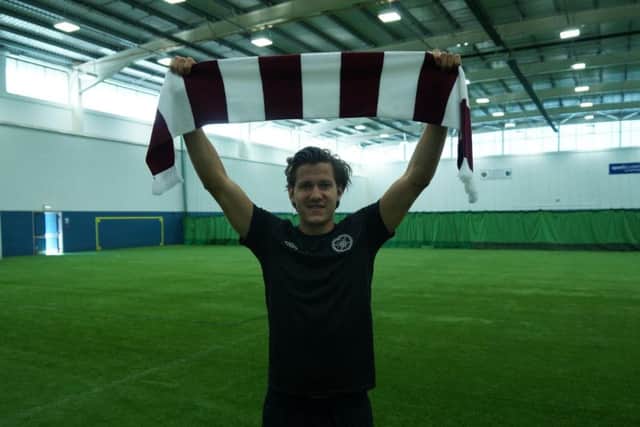 Austrian defender Peter Haring is Hearts' tenth summer signing. Pic: Heart of Midlothian FC
