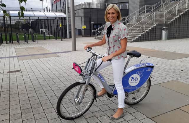 Broadcaster Jenni Falconer is promoting the HSBC Let's Ride events in Edinburgh and Glasgow. Picture: Johnston Press