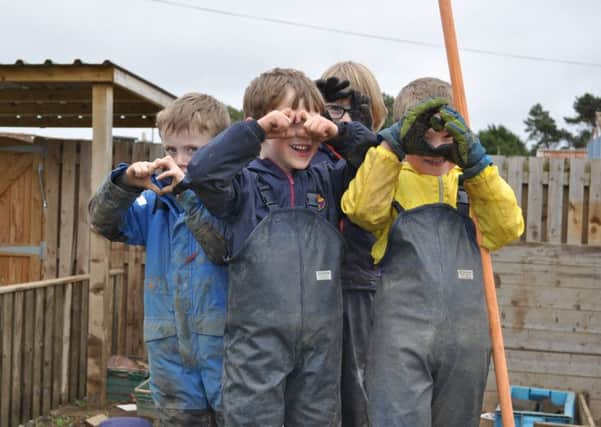 Kids at Fenton Barns Nursery enjoy outdoor learning