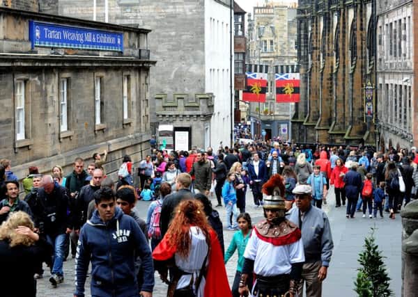 Edinburgh is already buzzing with tourists weeks before the festivals. Picture: Lisa Ferguson