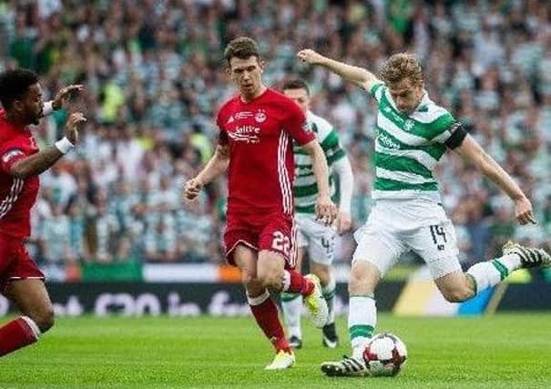 Stuart Armstrong scored Celtic's equaliser in the 2-1 Scottish Cup final win over Aberdeen in 2017. Picture: John Devlin